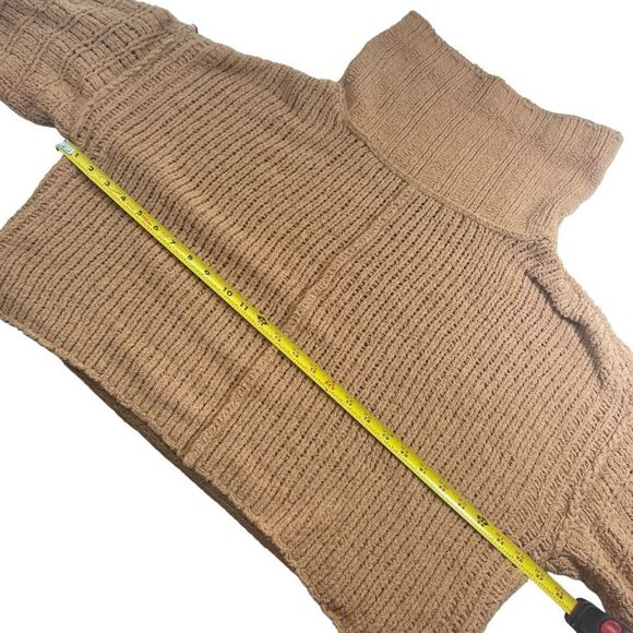 Free People Be Yours Cowl Neck Sweater Camel - Picture 10 of 12